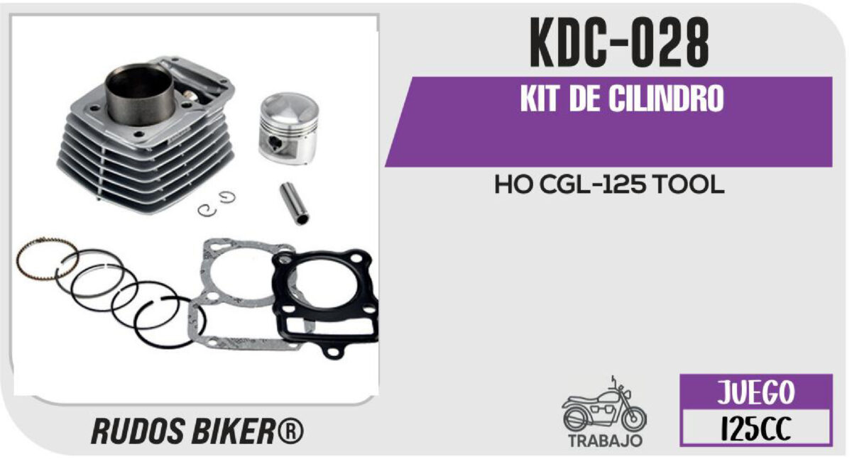 KIT DE CILINDRO PLATA-(KDC) JUEGO: CILINDRO, PERNO, PISTON, ANILLOS, SEGURO, EMPAQUE