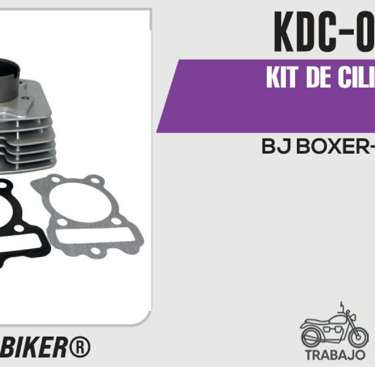KIT DE CILINDRO PLATA-(KDC) JUEGO: CILINDRO, PERNO, PISTON, ANILLOS, SEGURO, EMPAQUE