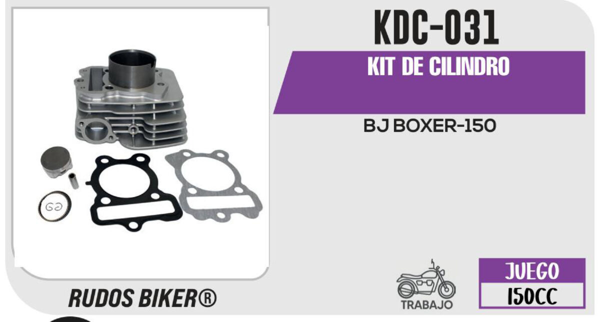KIT DE CILINDRO PLATA-(KDC) JUEGO: CILINDRO, PERNO, PISTON, ANILLOS, SEGURO, EMPAQUE