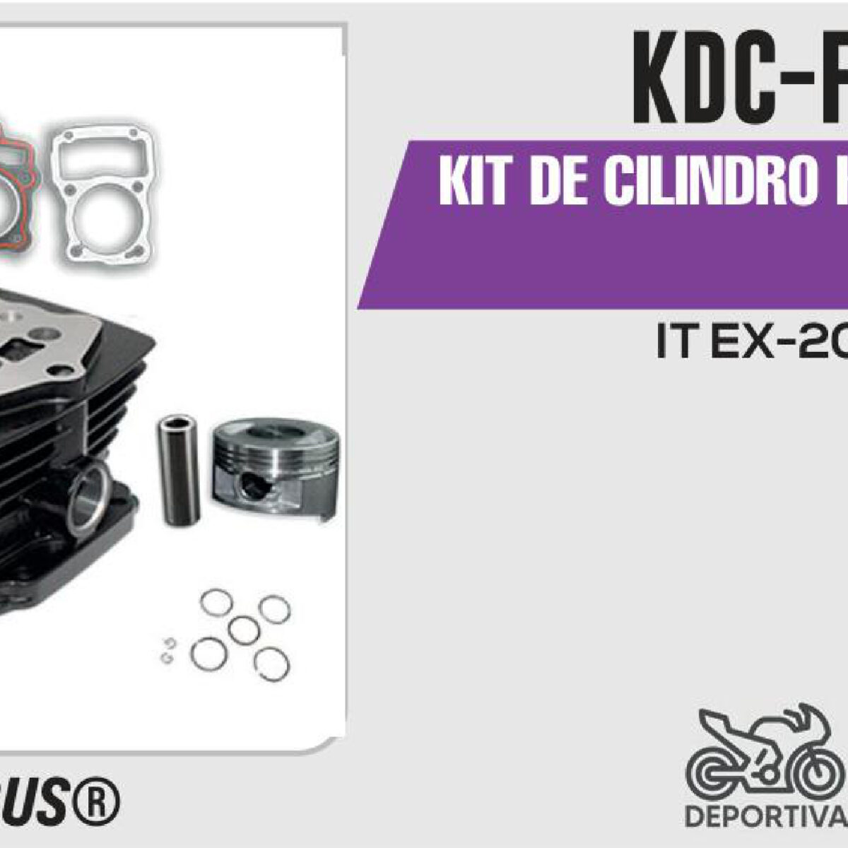 KIT DE CILINDRO NEGRO JUEGO: CILINDRO, PERNO, PISTON, ANILLOS, SEGURO, EMPAQUE