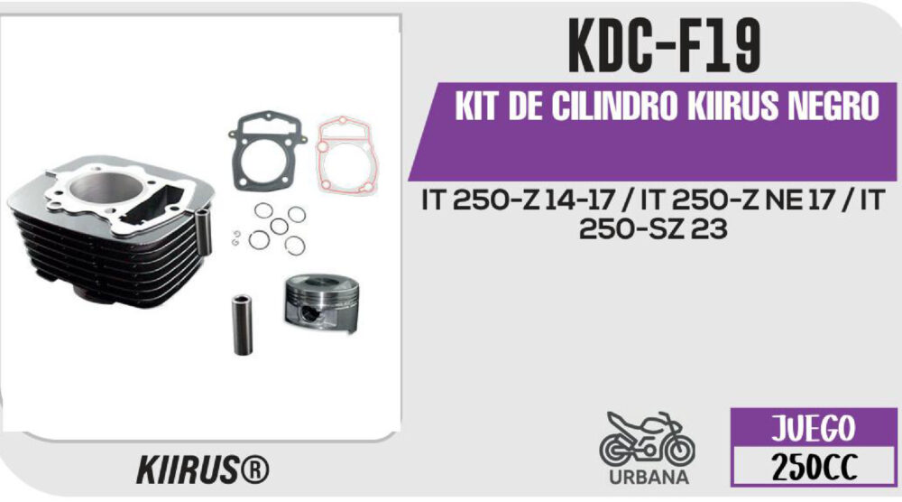 KIT DE CILINDRO NEGRO JUEGO: CILINDRO, PERNO, PISTON, ANILLOS, SEGURO, EMPAQUE