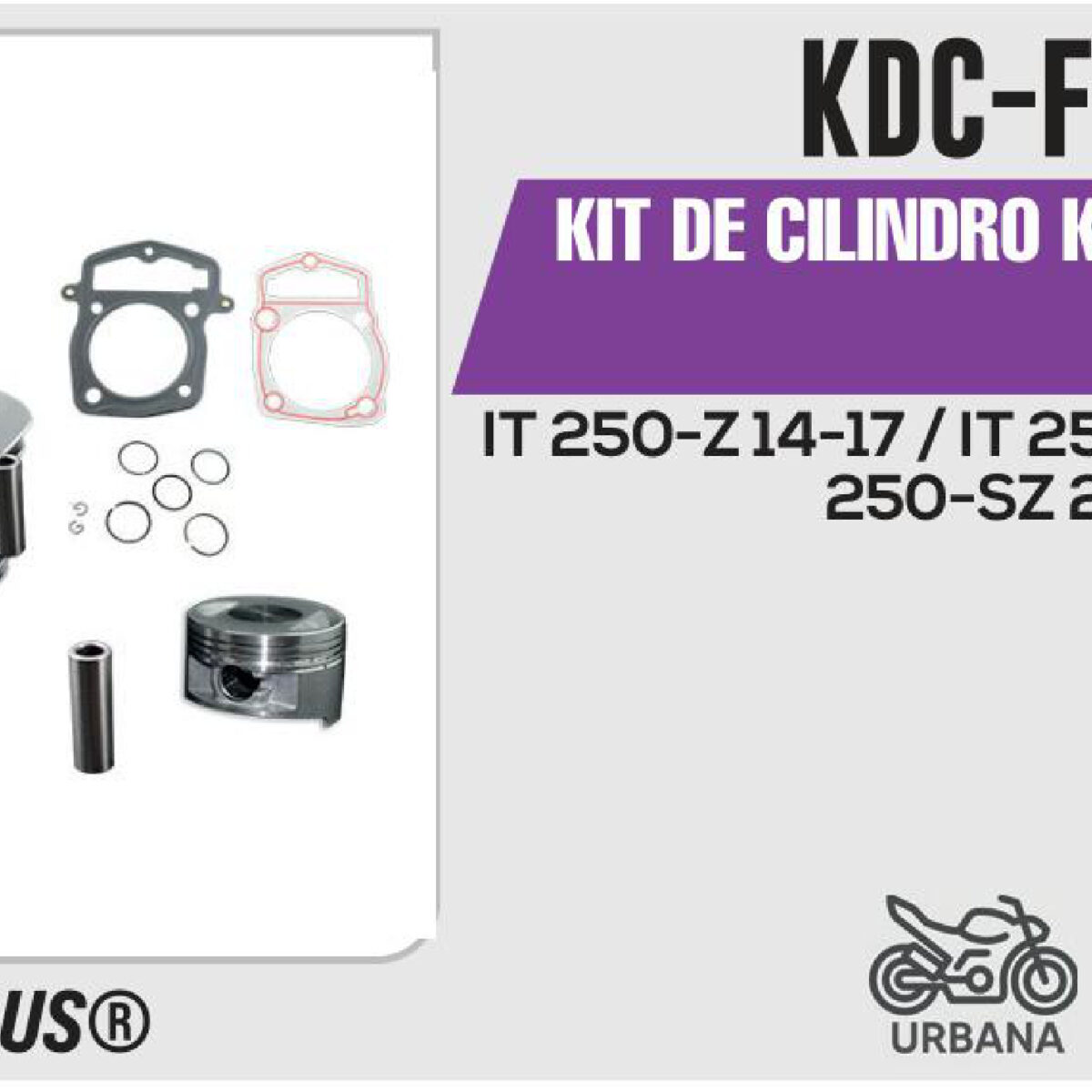 KIT DE CILINDRO NEGRO JUEGO: CILINDRO, PERNO, PISTON, ANILLOS, SEGURO, EMPAQUE