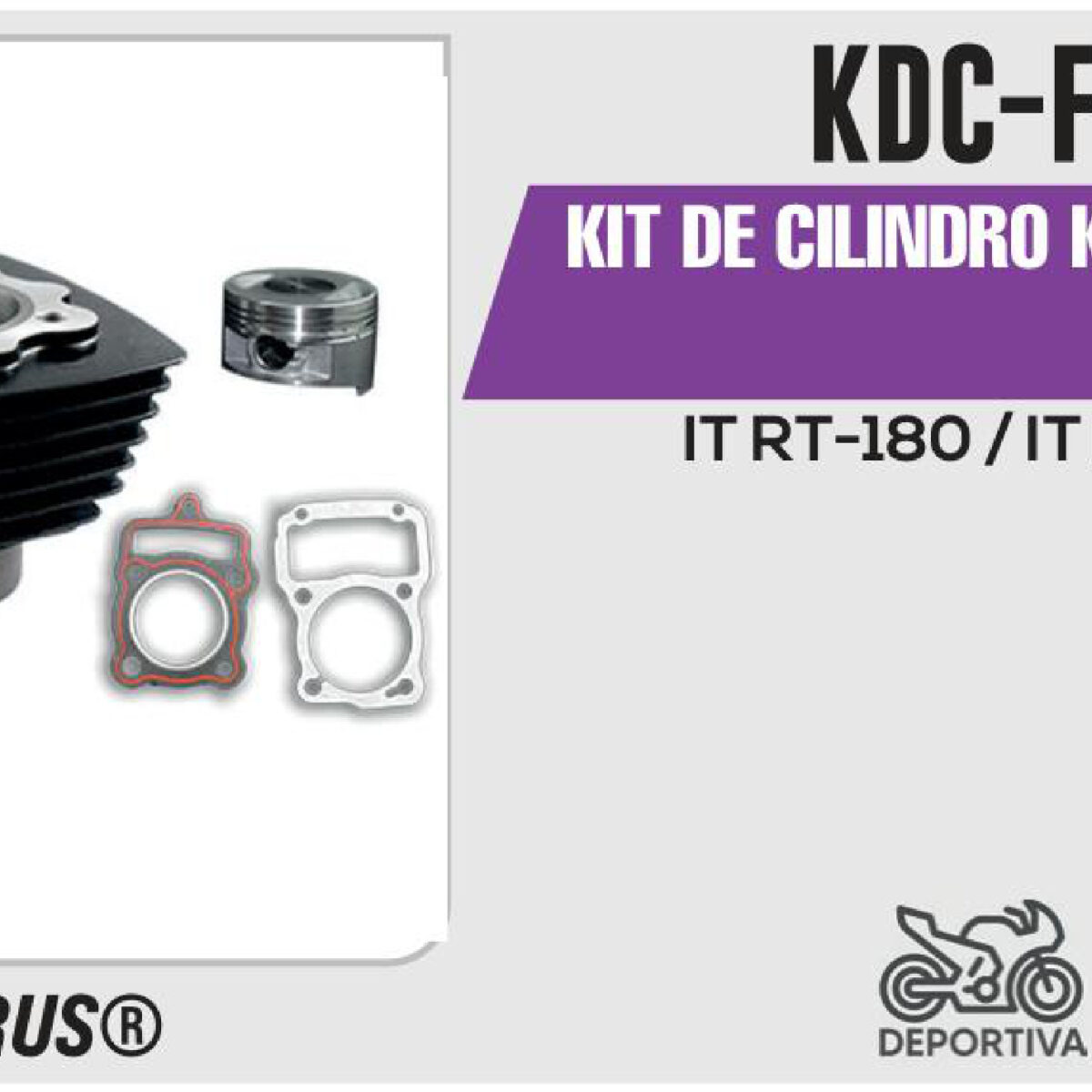 KIT DE CILINDRO NEGRO JUEGO: CILINDRO, PERNO, PISTON, ANILLOS, SEGURO, EMPAQUE