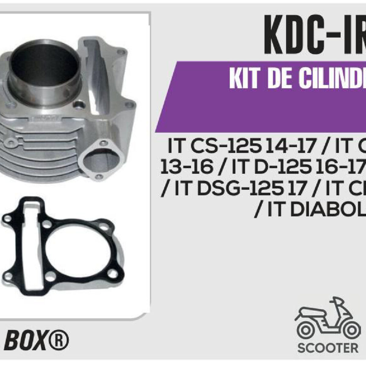KIT DE CILINDRO PLATA-(KDC) JUEGO: CILINDRO, PERNO, PISTON, ANILLOS, SEGURO, EMPAQUE
