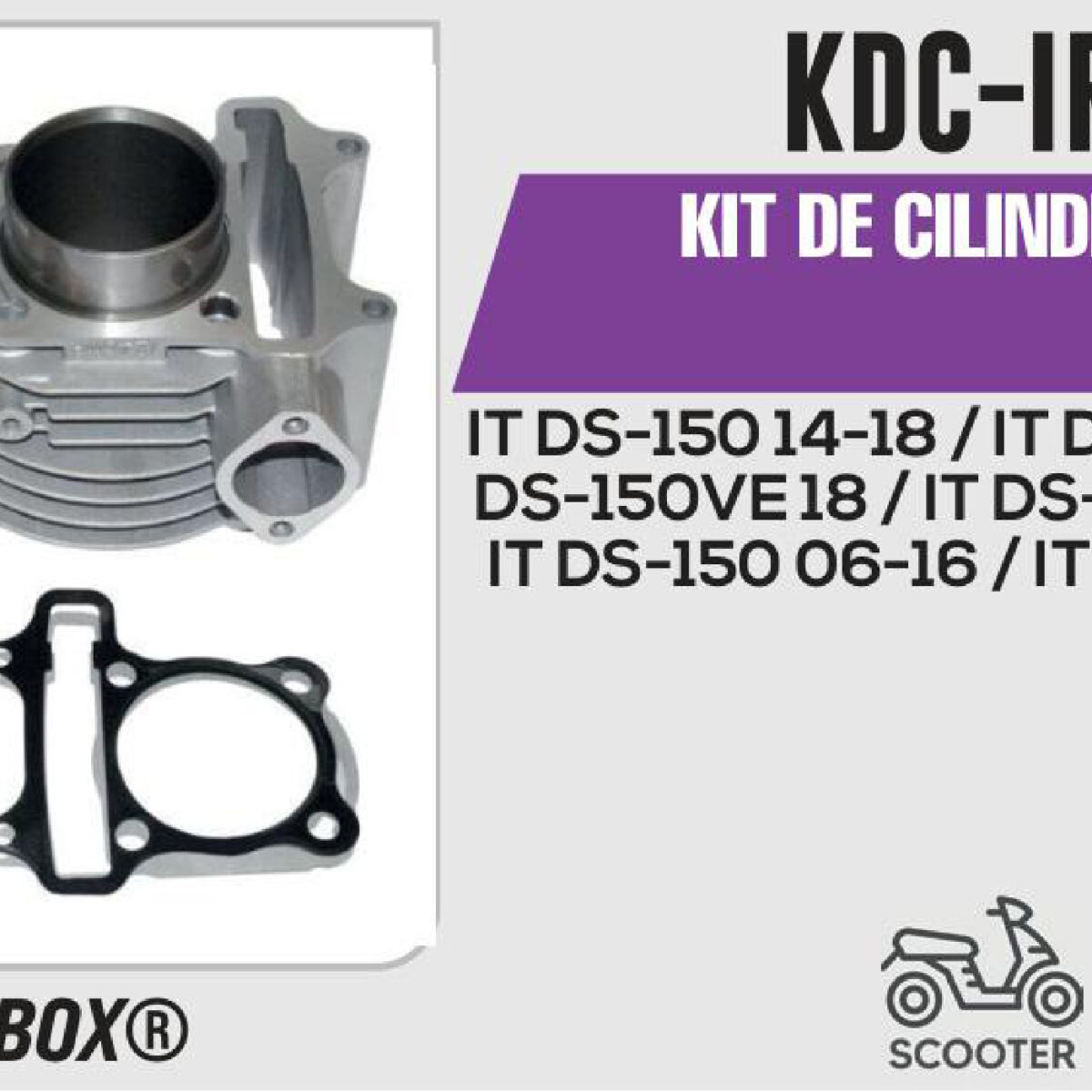 KIT DE CILINDRO PLATA-(KDC) JUEGO: CILINDRO, PERNO, PISTON, ANILLOS, SEGURO, EMPAQUE