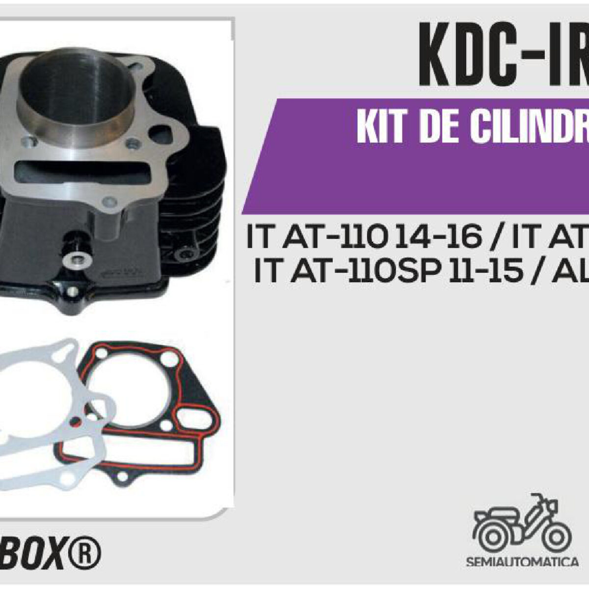 KIT DE CILINDRO NEGRO-(KDC) JUEGO: CILINDRO, PERNO, PISTON, ANILLOS, SEGURO, EMPAQUE