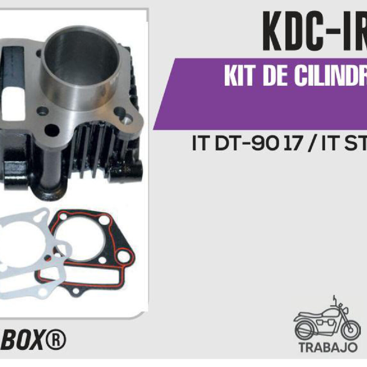 KIT DE CILINDRO NEGRO-(KDC) JUEGO: CILINDRO, PERNO, PISTON, ANILLOS, SEGURO, EMPAQUE