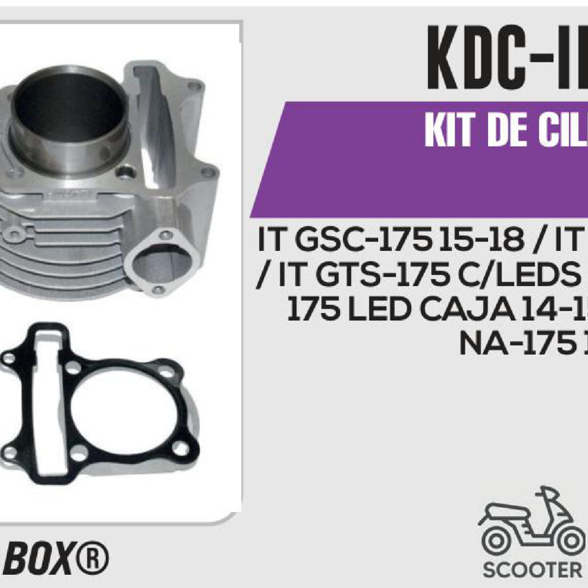 KIT DE CILINDRO PLATA-(KDC) JUEGO: CILINDRO, PERNO, PISTON, ANILLOS, SEGURO, EMPAQUE
