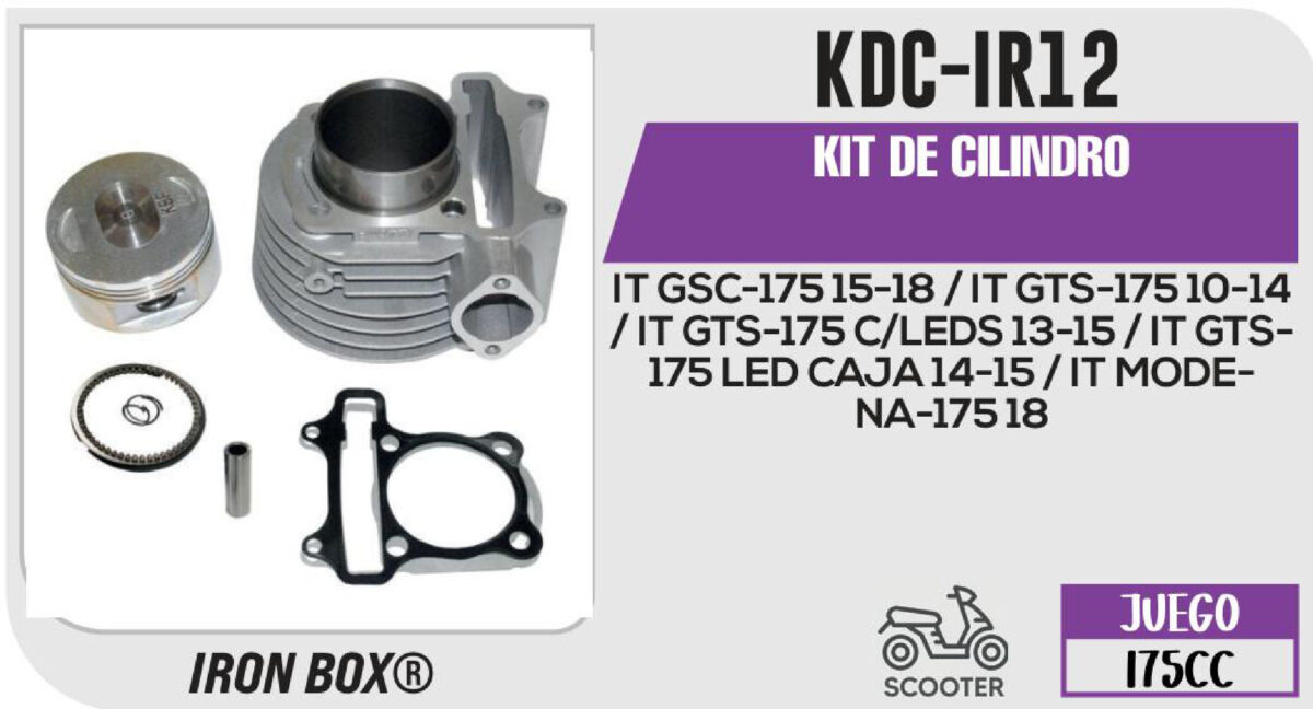 KIT DE CILINDRO PLATA-(KDC) JUEGO: CILINDRO, PERNO, PISTON, ANILLOS, SEGURO, EMPAQUE