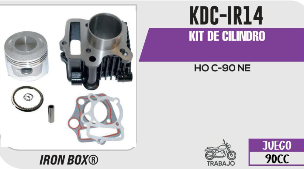 KIT DE CILINDRO NEGRO-(KDC) JUEGO: CILINDRO, PERNO, PISTON, ANILLOS, SEGURO, EMPAQUE