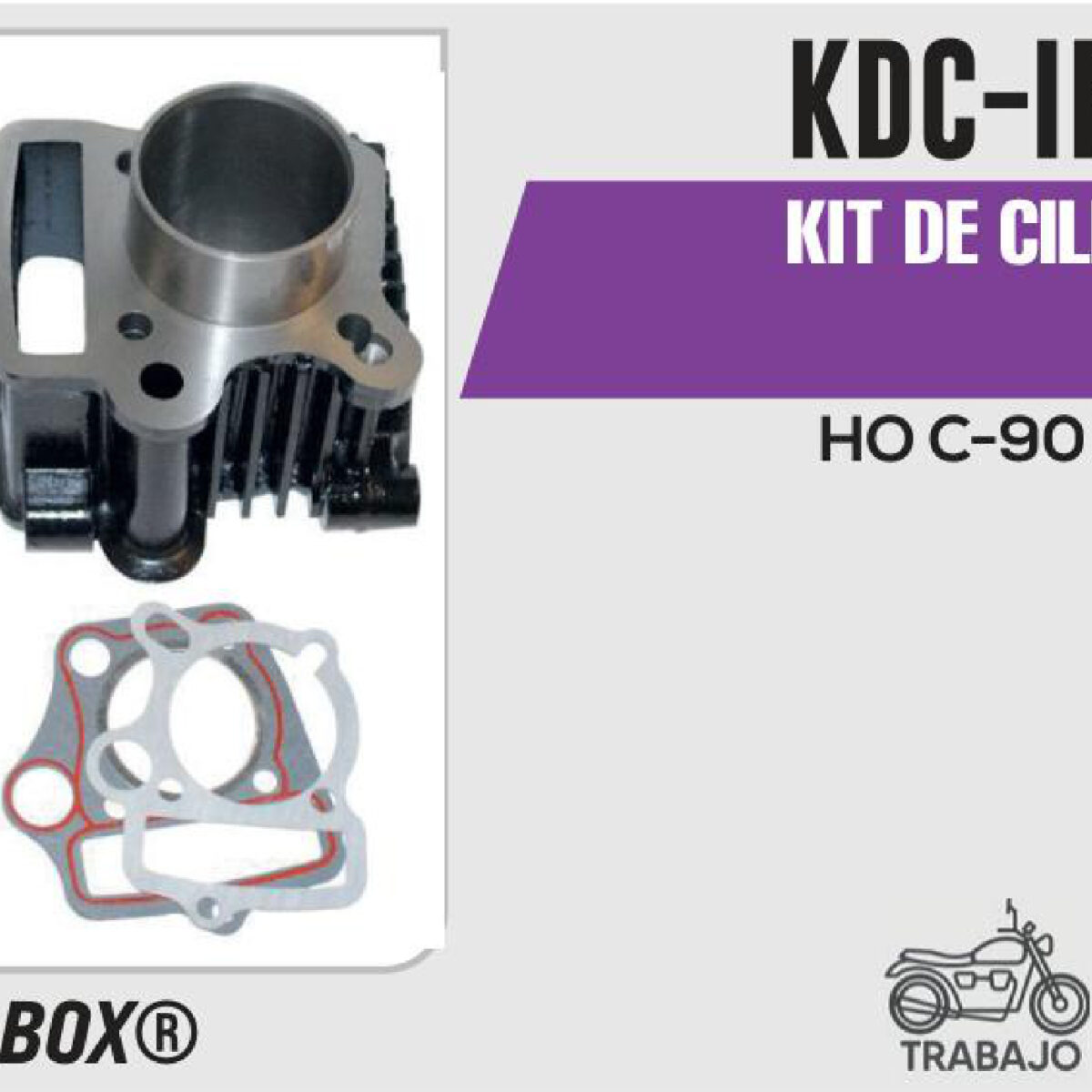 KIT DE CILINDRO NEGRO-(KDC) JUEGO: CILINDRO, PERNO, PISTON, ANILLOS, SEGURO, EMPAQUE