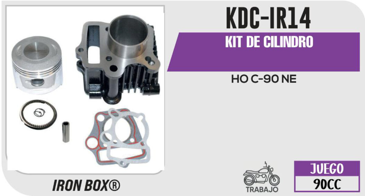 KIT DE CILINDRO NEGRO-(KDC) JUEGO: CILINDRO, PERNO, PISTON, ANILLOS, SEGURO, EMPAQUE
