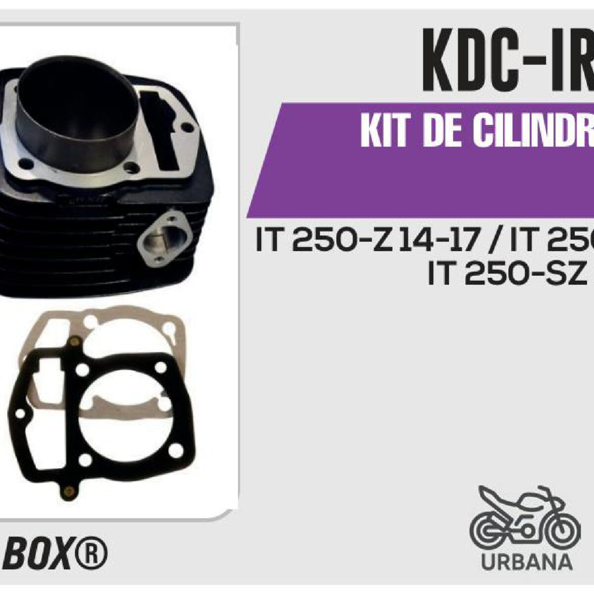 KIT DE CILINDRO NEGRO-(KDC) JUEGO: CILINDRO, PERNO, PISTON, ANILLOS, SEGURO, EMPAQUE