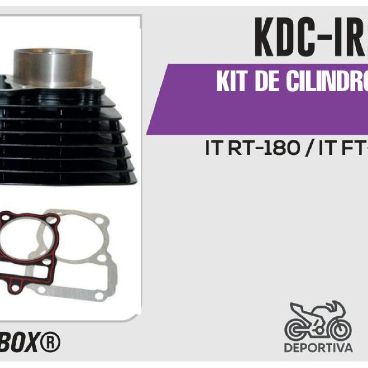 KIT DE CILINDRO NEGRO-(KDC) JUEGO: CILINDRO, PERNO, PISTON, ANILLOS, SEGURO, EMPAQUE