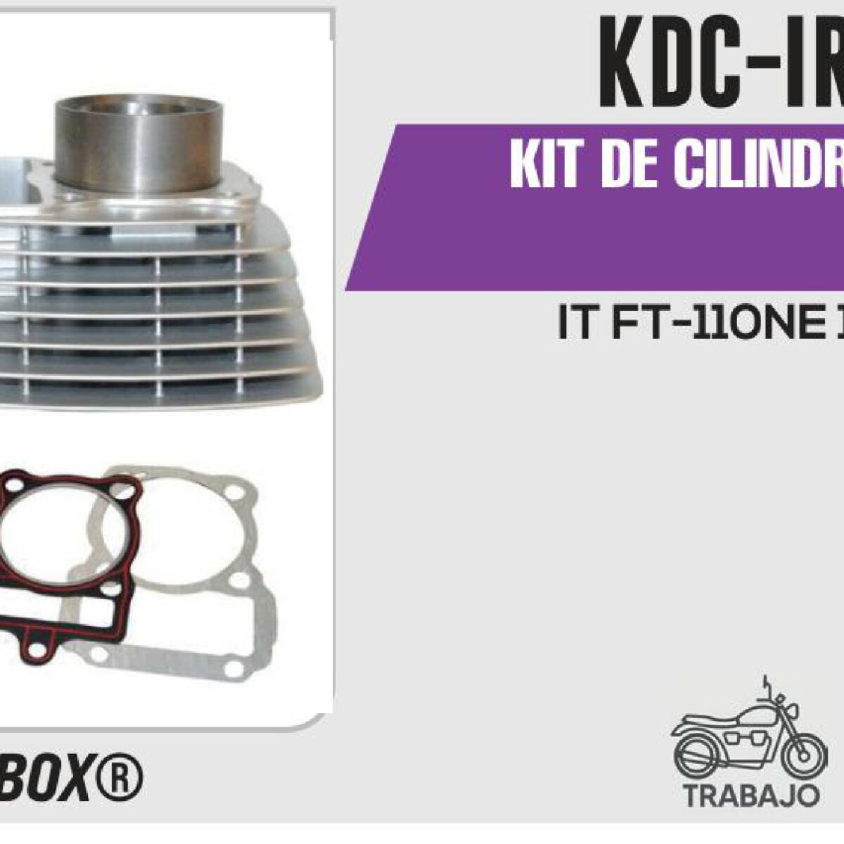 KIT DE CILINDRO NEGRO-(KDC) JUEGO: CILINDRO, PERNO, PISTON, ANILLOS, SEGURO, EMPAQUE
