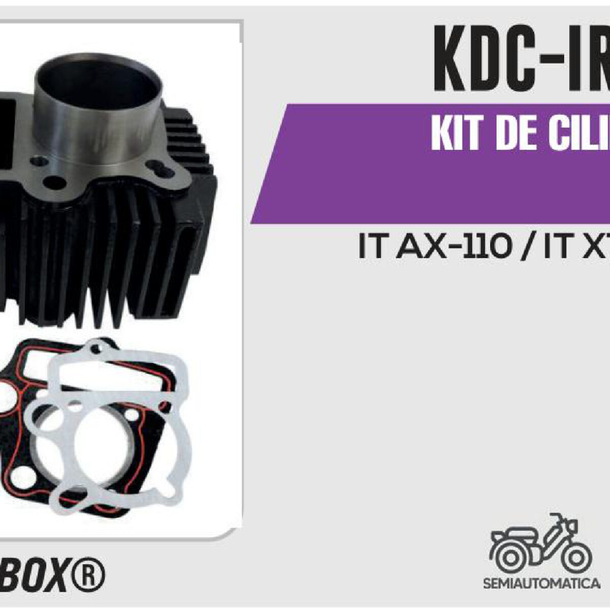 KIT DE CILINDRO NEGRO-(KDC) JUEGO: CILINDRO, PERNO, PISTON, ANILLOS, SEGURO, EMPAQUE