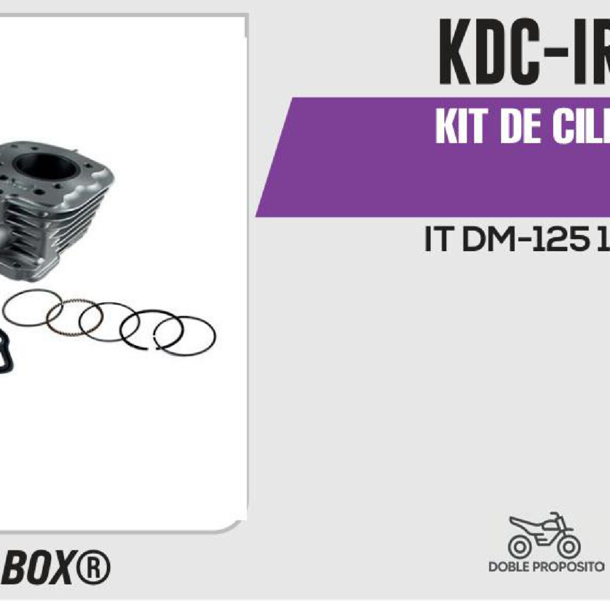 KIT DE CILINDRO PLATA-(KDC) JUEGO: CILINDRO, PERNO, PISTON, ANILLOS, SEGURO, EMPAQUE