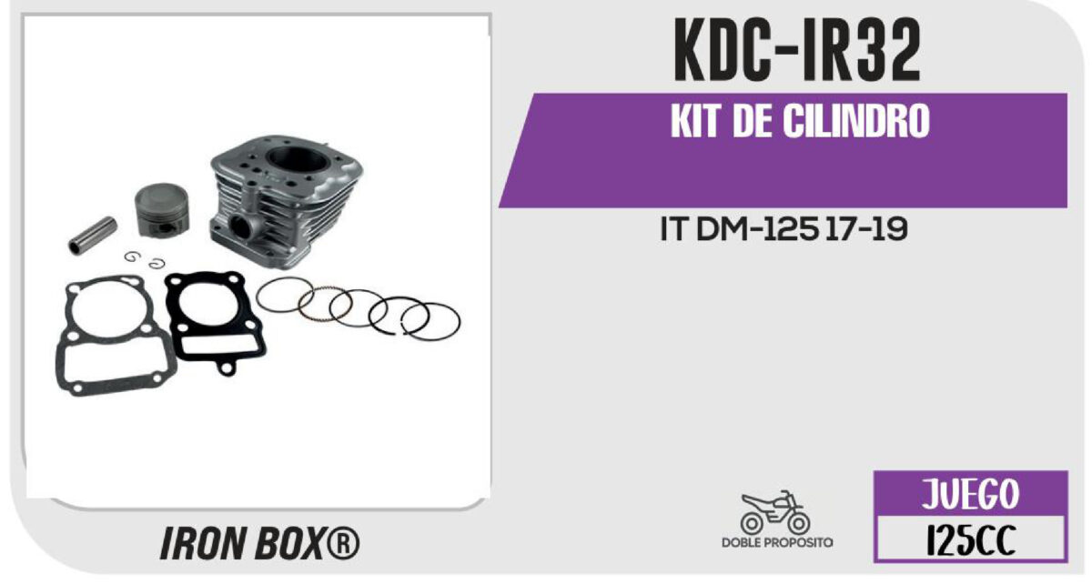 KIT DE CILINDRO PLATA-(KDC) JUEGO: CILINDRO, PERNO, PISTON, ANILLOS, SEGURO, EMPAQUE