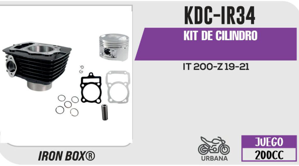 KIT DE CILINDRO-(KDC) JUEGO: CILINDRO, PERNO, PISTON, ANILLOS, SEGURO, EMPAQUE
