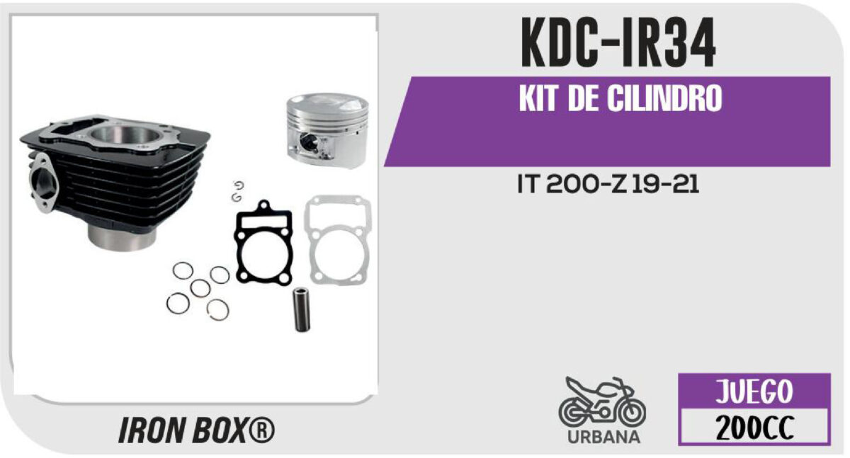 KIT DE CILINDRO-(KDC) JUEGO: CILINDRO, PERNO, PISTON, ANILLOS, SEGURO, EMPAQUE