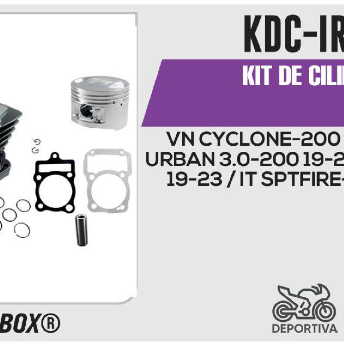 KIT DE CILINDRO-(KDC) JUEGO: CILINDRO, PERNO, PISTON, ANILLOS, SEGURO, EMPAQUE
