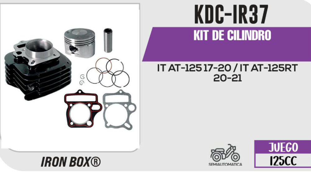 KIT DE CILINDRO PLATA-(KDC) JUEGO: CILINDRO, PERNO, PISTON, ANILLOS, SEGURO, EMPAQUE