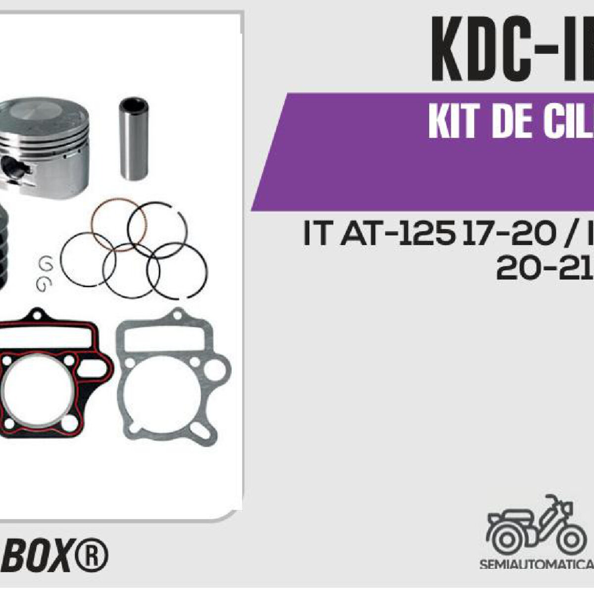 KIT DE CILINDRO PLATA-(KDC) JUEGO: CILINDRO, PERNO, PISTON, ANILLOS, SEGURO, EMPAQUE