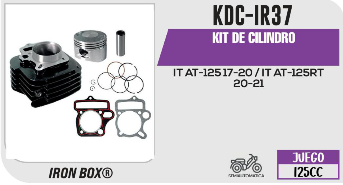 KIT DE CILINDRO PLATA-(KDC) JUEGO: CILINDRO, PERNO, PISTON, ANILLOS, SEGURO, EMPAQUE