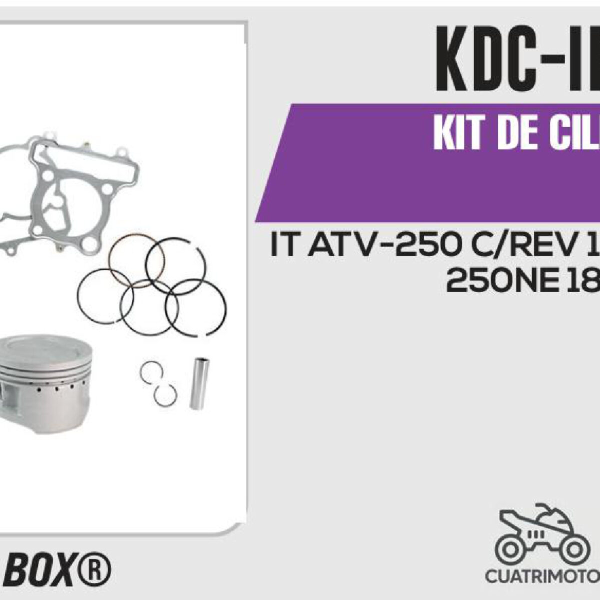 KIT DE CILINDRO-(KDC) JUEGO: CILINDRO, PERNO, PISTON, ANILLOS, SEGURO, EMPAQUE