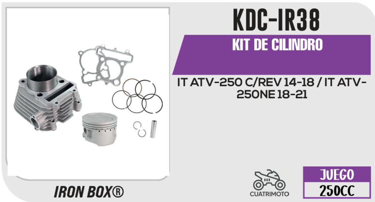 KIT DE CILINDRO-(KDC) JUEGO: CILINDRO, PERNO, PISTON, ANILLOS, SEGURO, EMPAQUE