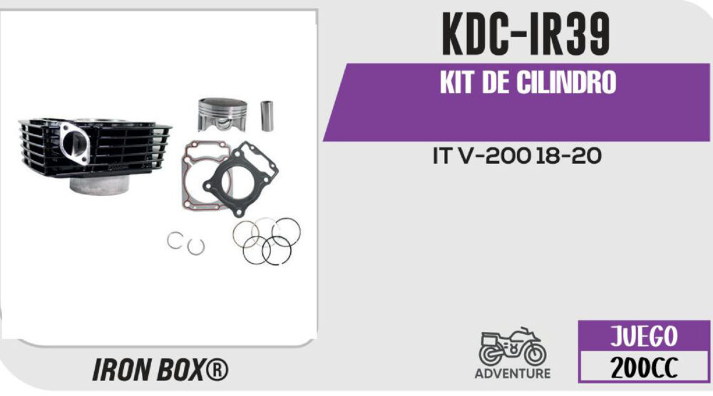 KIT DE CILINDRO-(KDC) JUEGO: CILINDRO, PERNO, PISTON, ANILLOS, SEGURO, EMPAQUE