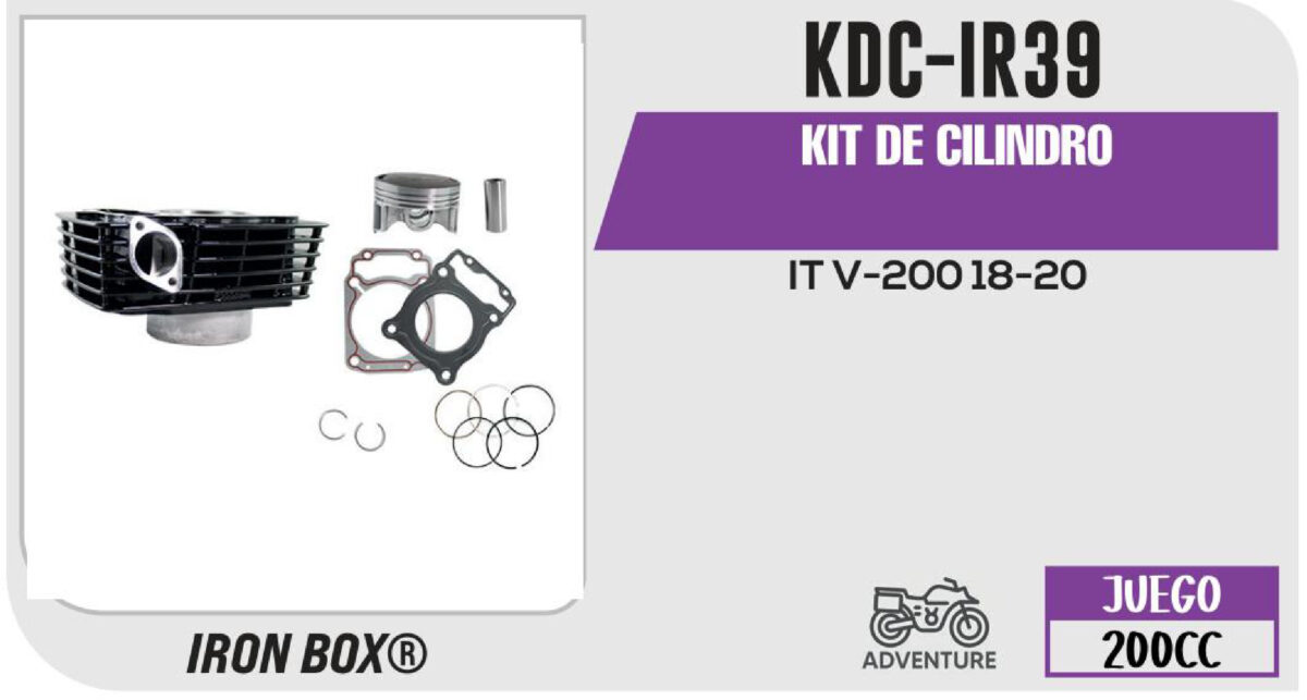 KIT DE CILINDRO-(KDC) JUEGO: CILINDRO, PERNO, PISTON, ANILLOS, SEGURO, EMPAQUE