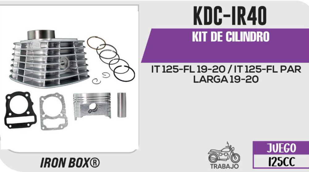 KIT DE CILINDRO-(KDC) JUEGO: CILINDRO, PERNO, PISTON, ANILLOS, SEGURO, EMPAQUE