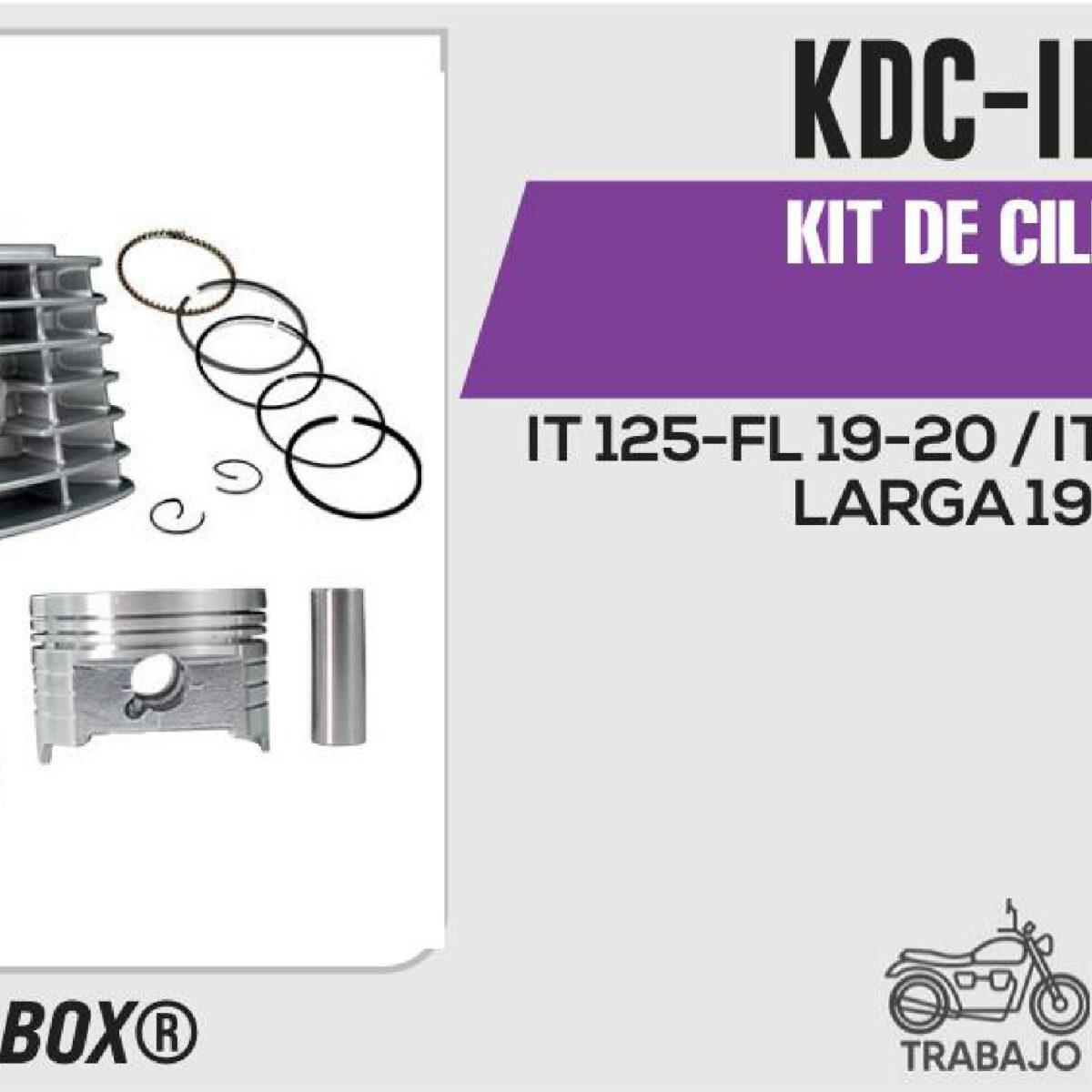 KIT DE CILINDRO-(KDC) JUEGO: CILINDRO, PERNO, PISTON, ANILLOS, SEGURO, EMPAQUE