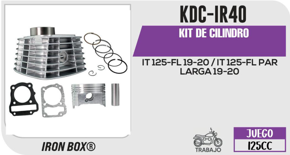 KIT DE CILINDRO-(KDC) JUEGO: CILINDRO, PERNO, PISTON, ANILLOS, SEGURO, EMPAQUE