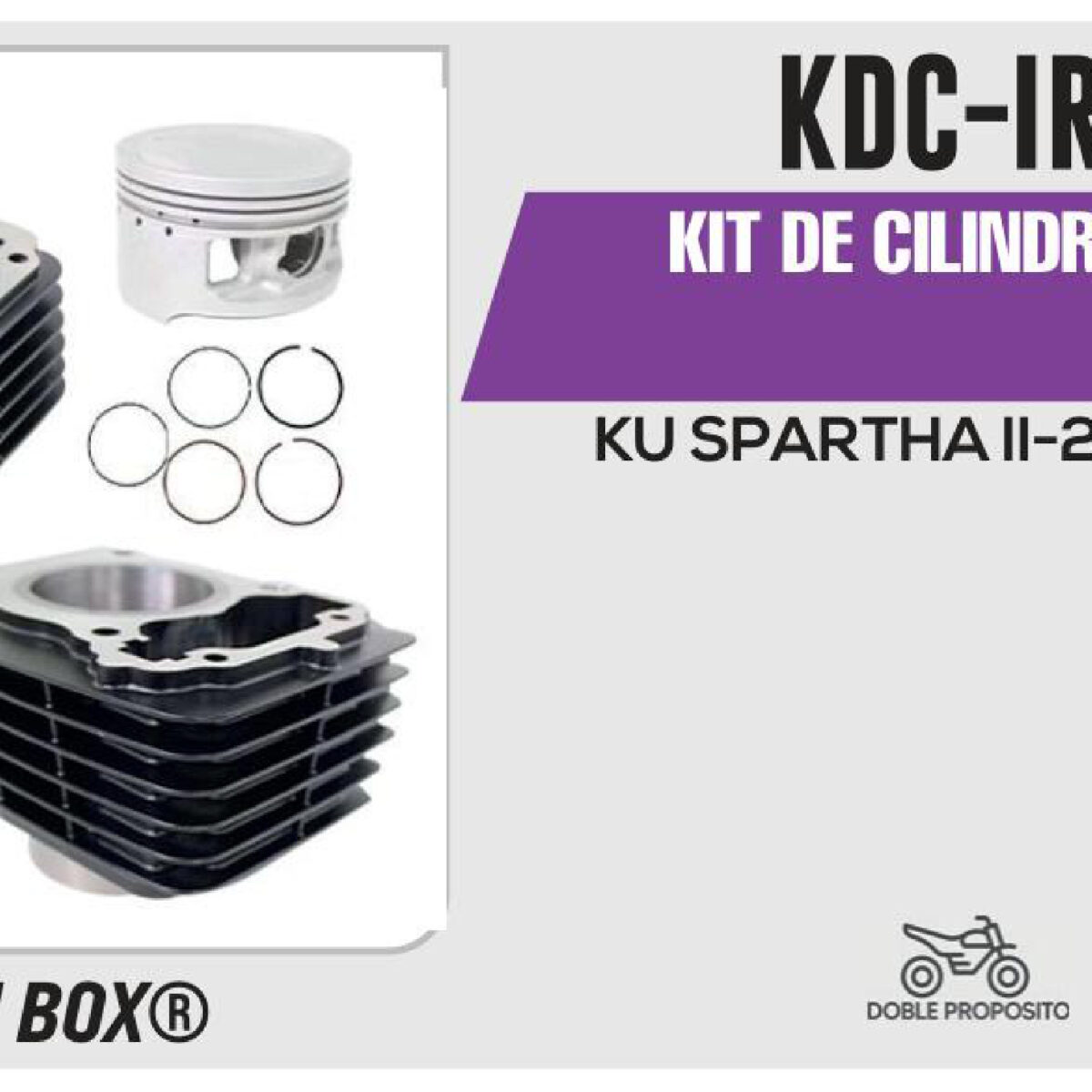 KIT DE CILINDRO NEGRO-(KDC) JUEGO: CILINDRO, PERNO, PISTON, ANILLOS, SEGURO, EMPAQUE