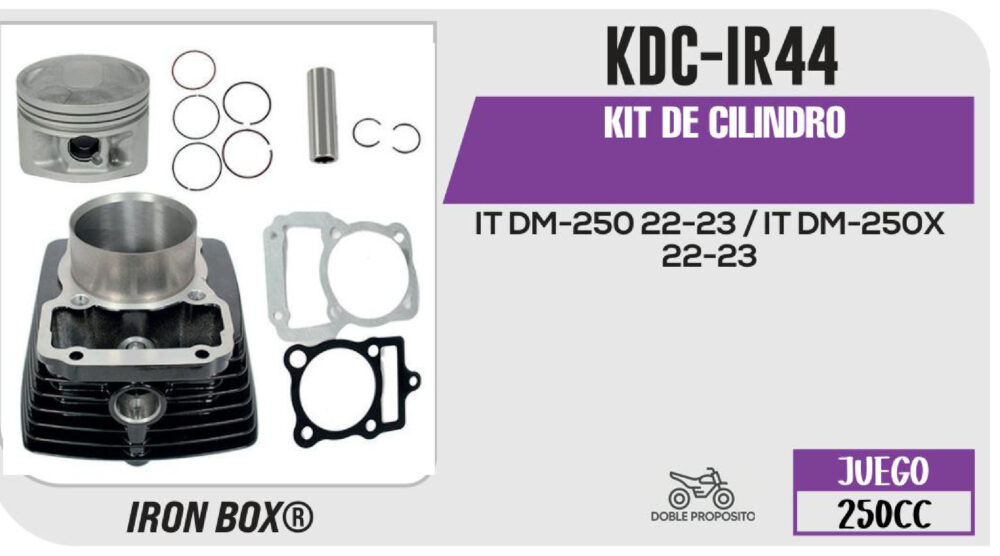 KIT DE CILINDRO-(KDC) JUEGO: CILINDRO, PERNO, PISTON, ANILLOS, SEGURO, EMPAQUE