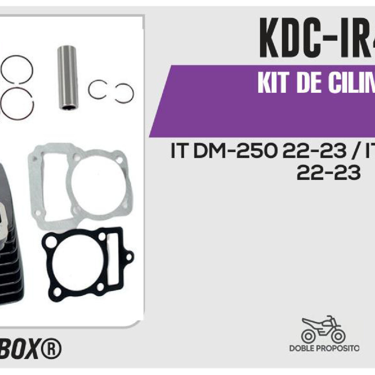 KIT DE CILINDRO-(KDC) JUEGO: CILINDRO, PERNO, PISTON, ANILLOS, SEGURO, EMPAQUE
