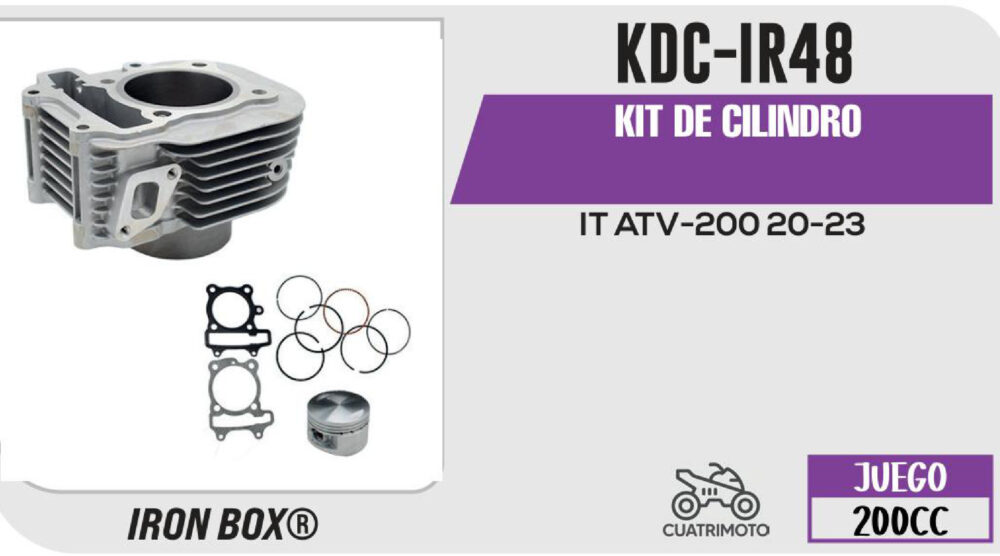 KIT DE CILINDRO JUEGO: CILINDRO, PERNO, PISTON, ANILLOS, SEGURO, EMPAQUE