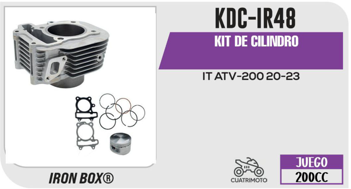 KIT DE CILINDRO JUEGO: CILINDRO, PERNO, PISTON, ANILLOS, SEGURO, EMPAQUE