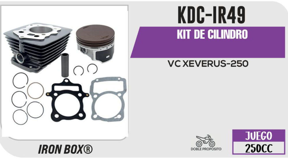 KIT DE CILINDRO JUEGO: CILINDRO, PERNO, PISTON, ANILLOS, SEGURO, EMPAQUE