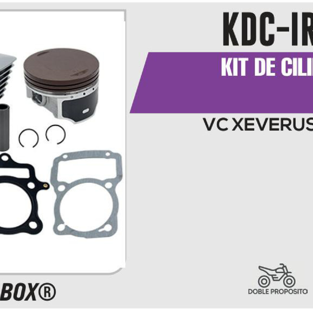 KIT DE CILINDRO JUEGO: CILINDRO, PERNO, PISTON, ANILLOS, SEGURO, EMPAQUE