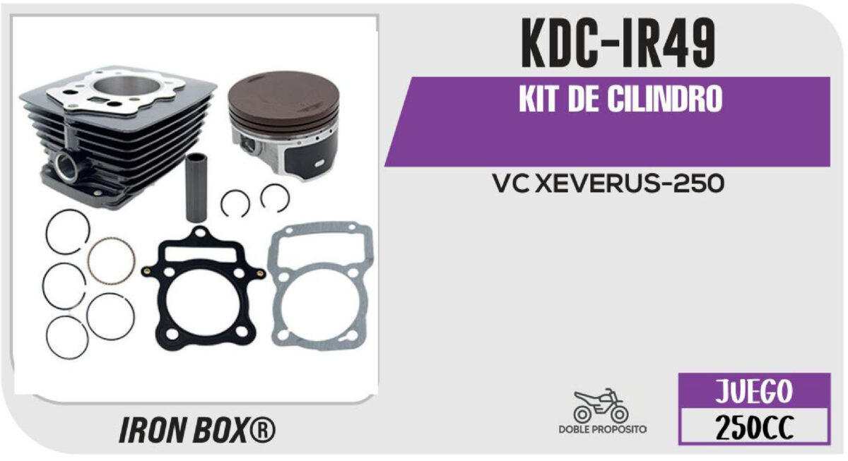 KIT DE CILINDRO JUEGO: CILINDRO, PERNO, PISTON, ANILLOS, SEGURO, EMPAQUE
