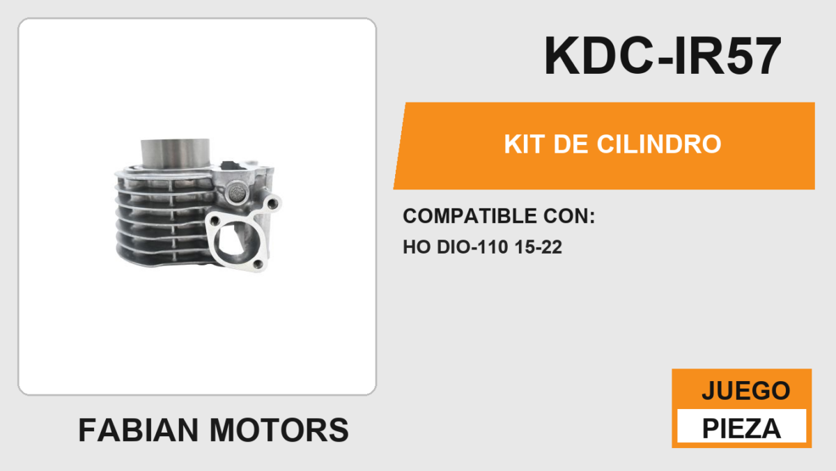 KIT DE CILINDRO PLATA-(KDC) JUEGO: CILINDRO, PERNO, PISTON, ANILLOS, SEGURO, EMPAQUE