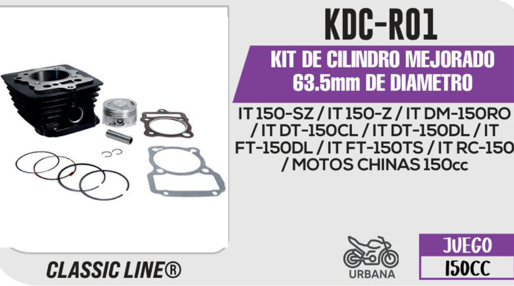KIT DE CILINDRO MEJORADO 63.5mm DE DIAMETRO