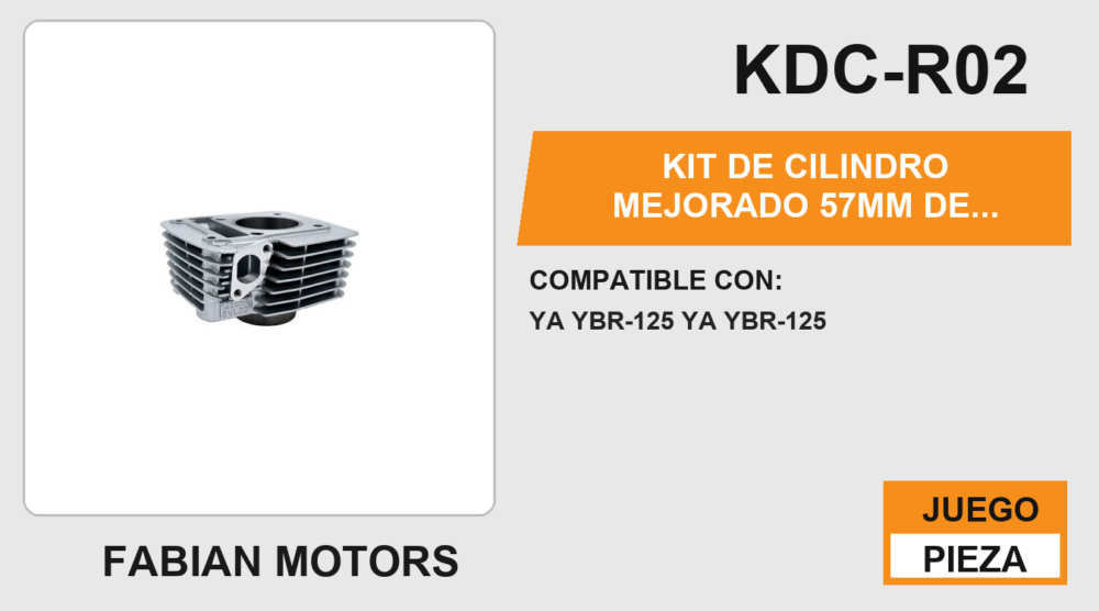 KIT DE CILINDRO MEJORADO 57mm DE DIAMETRO