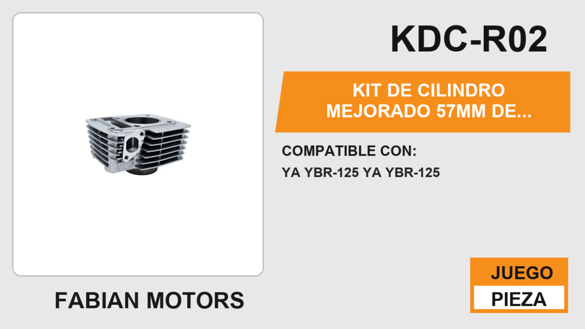 KIT DE CILINDRO MEJORADO 57mm DE DIAMETRO