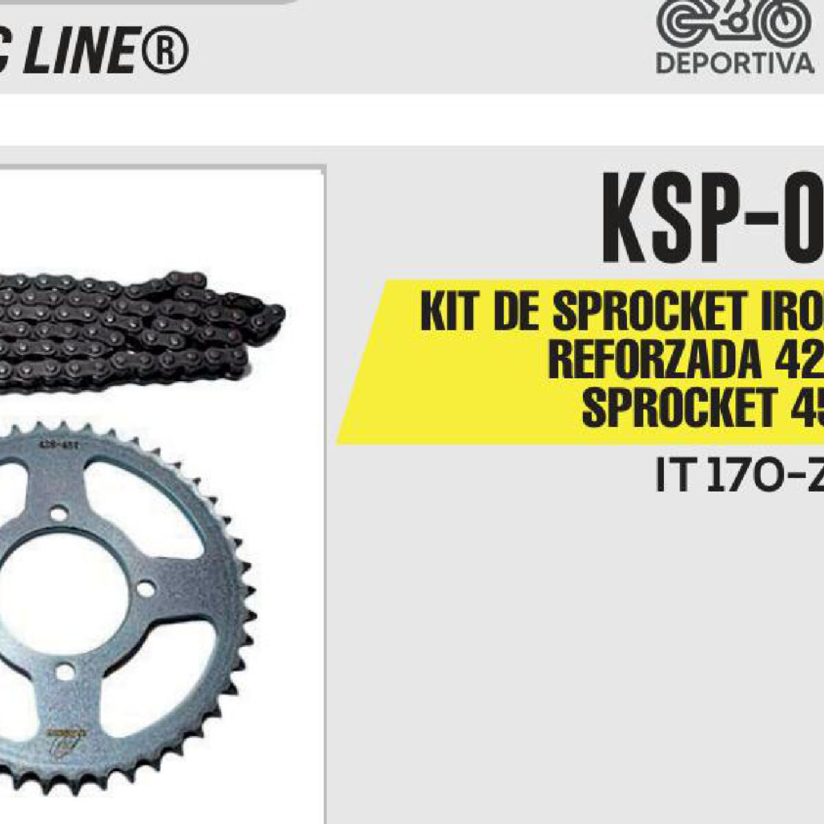 KIT DE SPROCKET CADENA REFORZADA 428H-128L SPROCKET 45T/14T