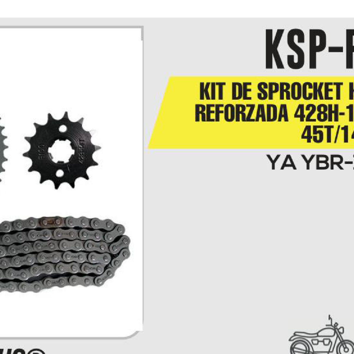 KIT DE SPROCKET CADENA REFORZADA 428H-126L 45T/14T