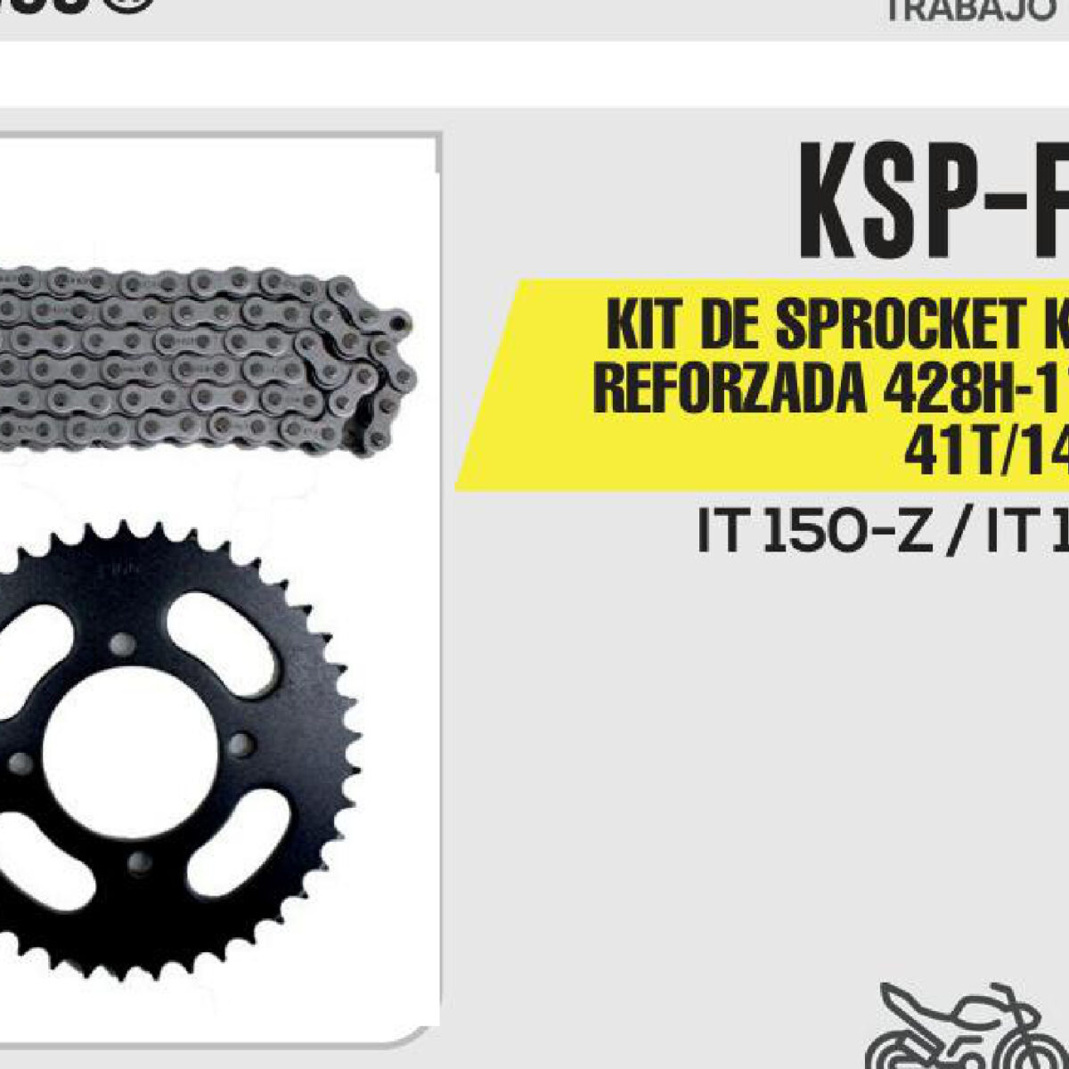 KIT DE SPROCKET CADENA REFORZADA 428H-118L SPROCKET 41T/14T